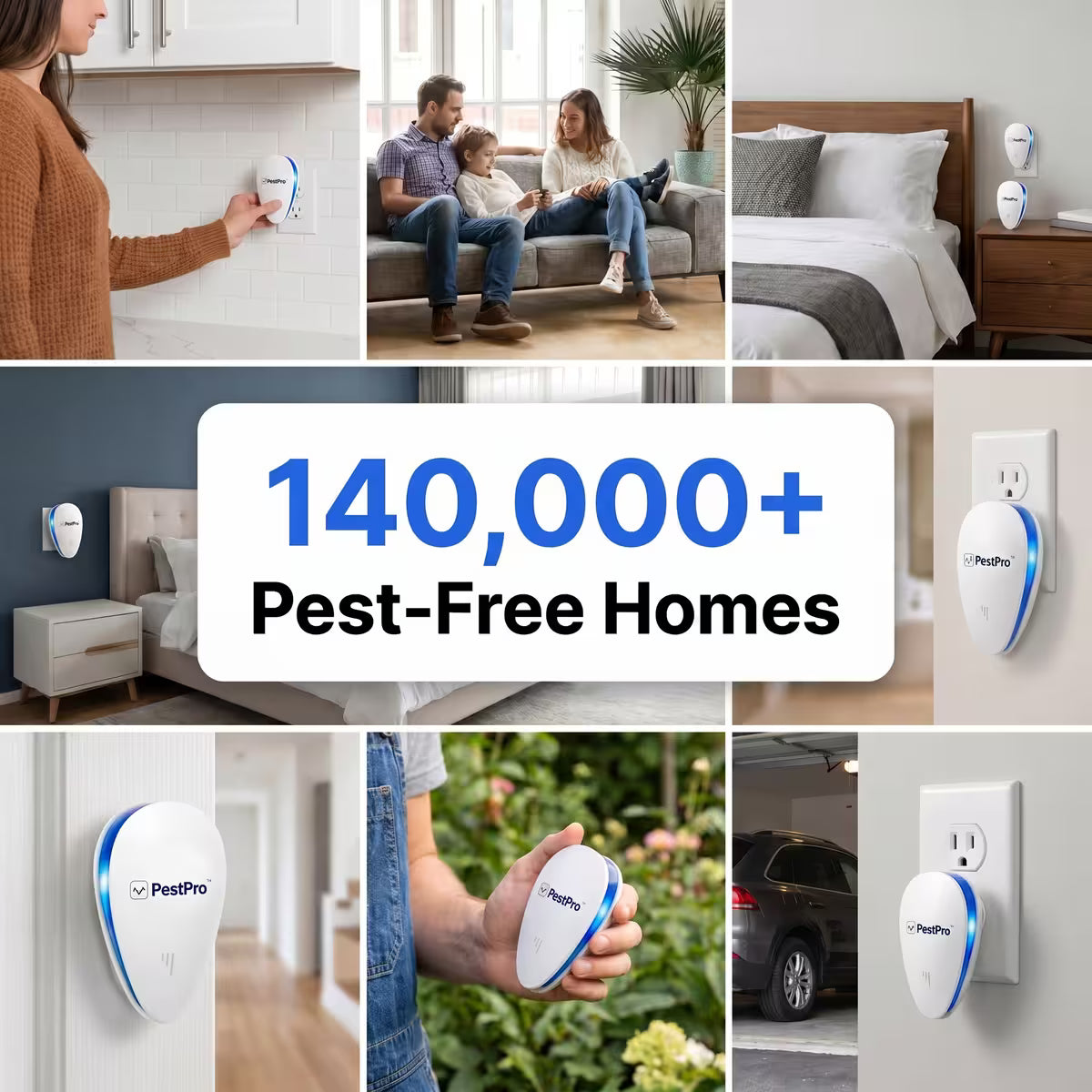 PestPro™ Ultrasonic Pest Repeller - Banish 14+ pests
