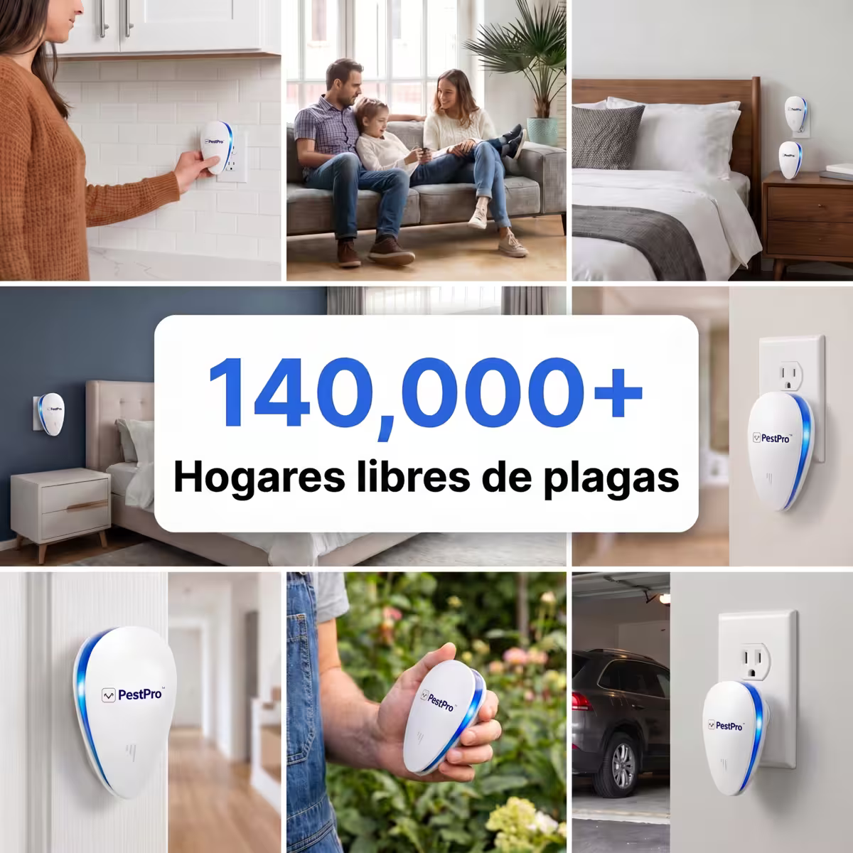 PestPro™ Repelente ultrasónico de plagas – Chinches y otras 14 plagas