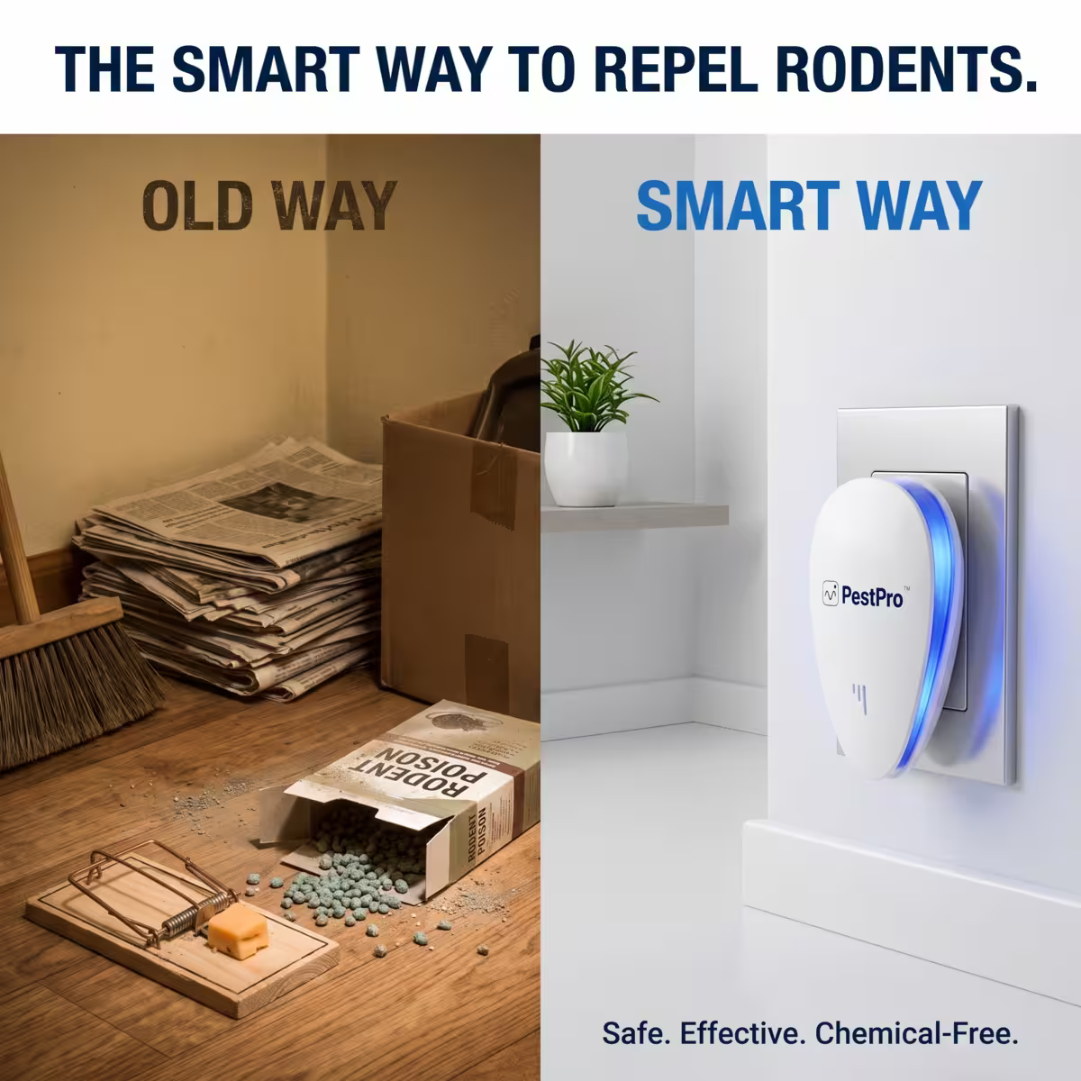 PestPro™ Ultrasonic Pest Repeller - Rodents & 14 other pests